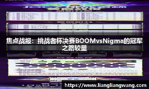 焦点战报：挑战者杯决赛BOOMvsNigma的冠军之路较量